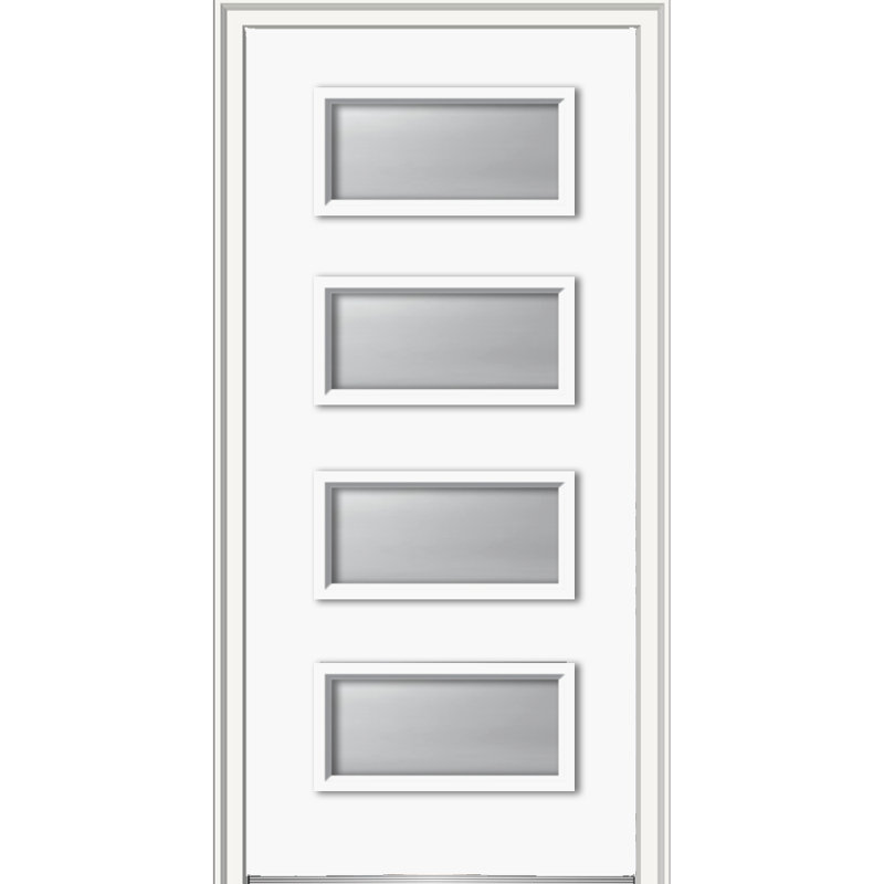 Verona Home Design Spotlight Frosted Smooth Fiberglass Prehung Front